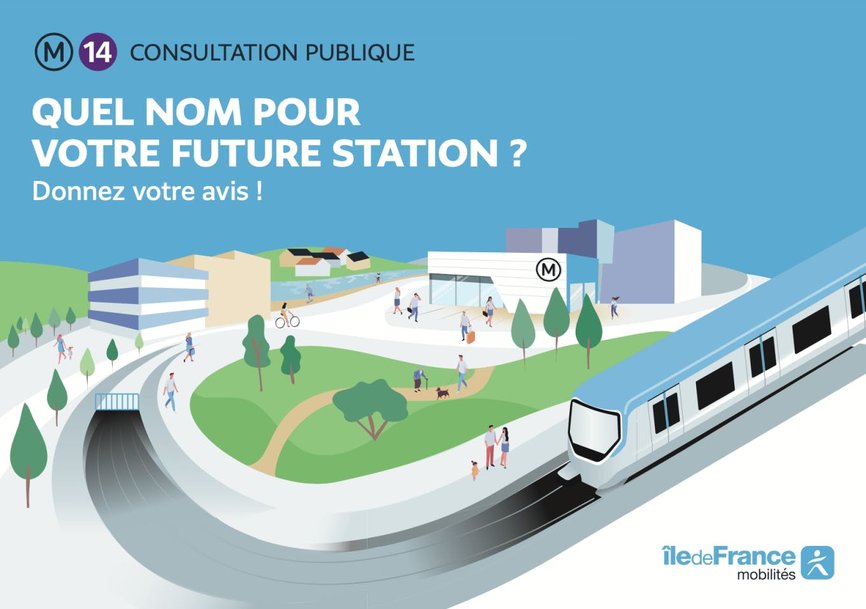 ILE-DE-France MOBILITÉS DÉVOILE LE NOM DE 4 NOUVELLES STATIONS DE LA LIGNE 14